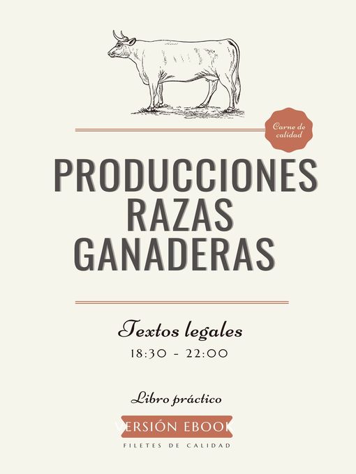 Title details for PRODUCCIONES RAZAS GANADERAS by Jorge Pazos - Available